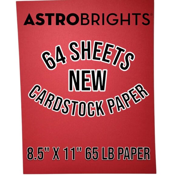 64 Pages Sheets Red Cardstock Paper AstroBrights Invitation Cards Scrapbooks Fly - Picture 1 of 4